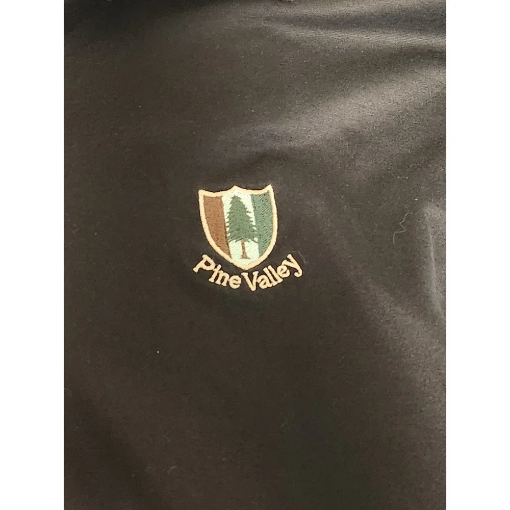 Slazenger Pine Valley Mens XXL Black Cotton Short Sleeve Golf Polo Shirt Logo - Picture 4 of 6